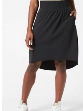 Athleta Black Women's A-Line Cosmic Skirt with Ribbed Waistband size S.